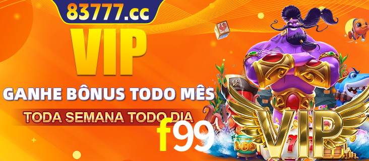 Banner promocional do f99 oferecendo 100% de recompensas adicionais contínuas para quem fizer o login diário (Daily sign-in), com um mascote de coelho.